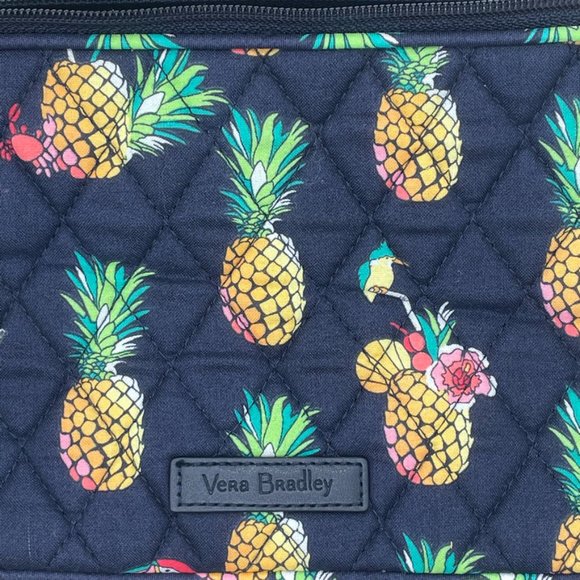Vera Bradley Blush & Brush Makeup Case Toucan Pineapple Party NWT - Picture 2 of 6